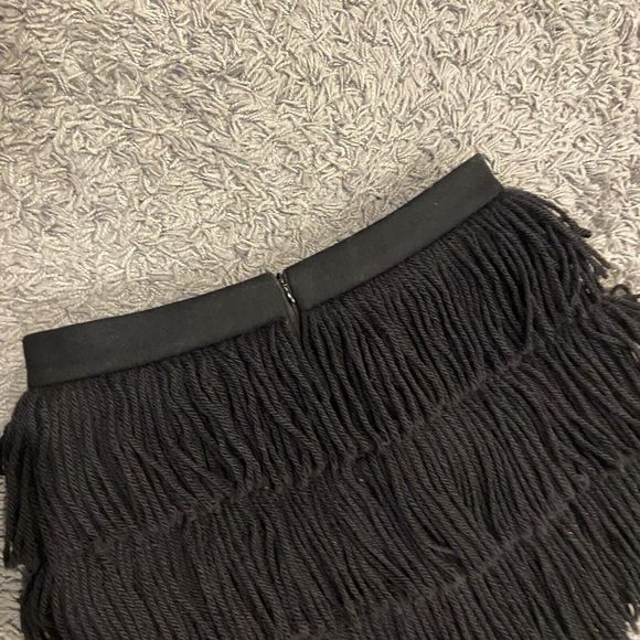 REDValentino NEW Fringes Detail Wool Cashmere Skirt In Black Size 40 - Picture 12 of 15